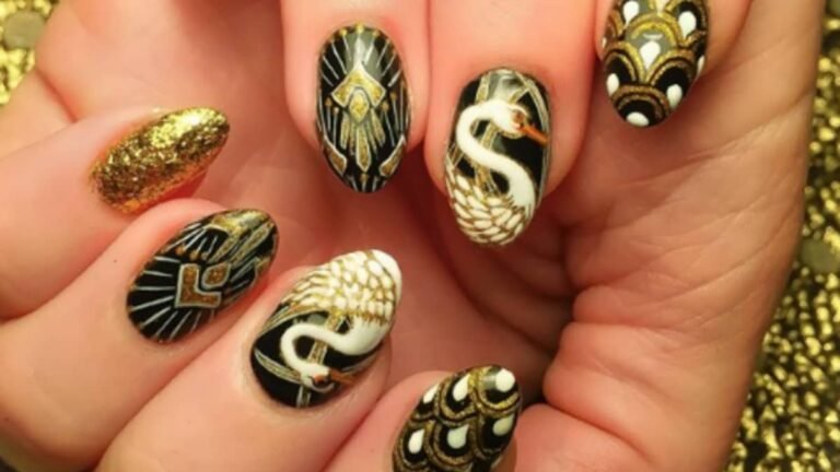 kaunis manikyyri jossa korostuu emmis nailsin tyyli