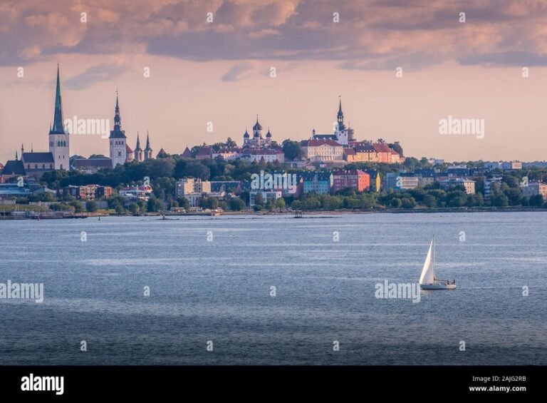 kaunis nakyma tallinnan vanhastakaupungista merelta