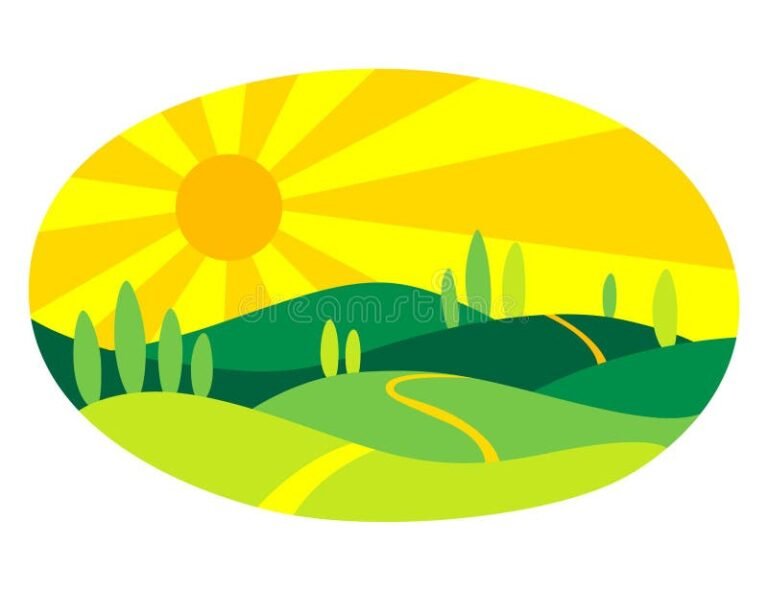symbolinen kuva aurinkoisesta maisemasta luonnossa